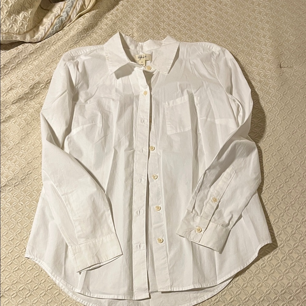 Style & Co. White Button Down Shirt
